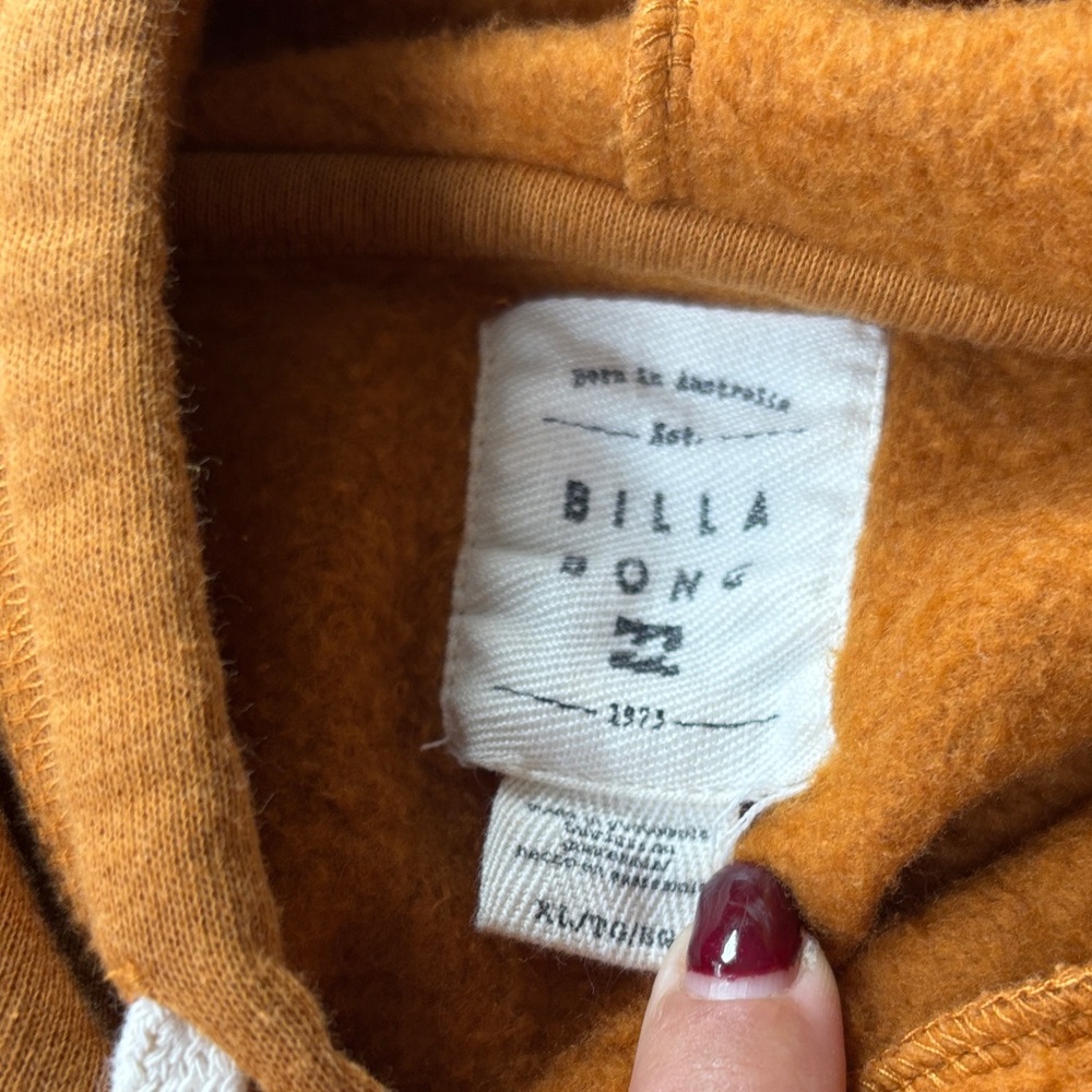 Billabong Golden Brown Hoodie with Floral Design - Picture 3 of 3